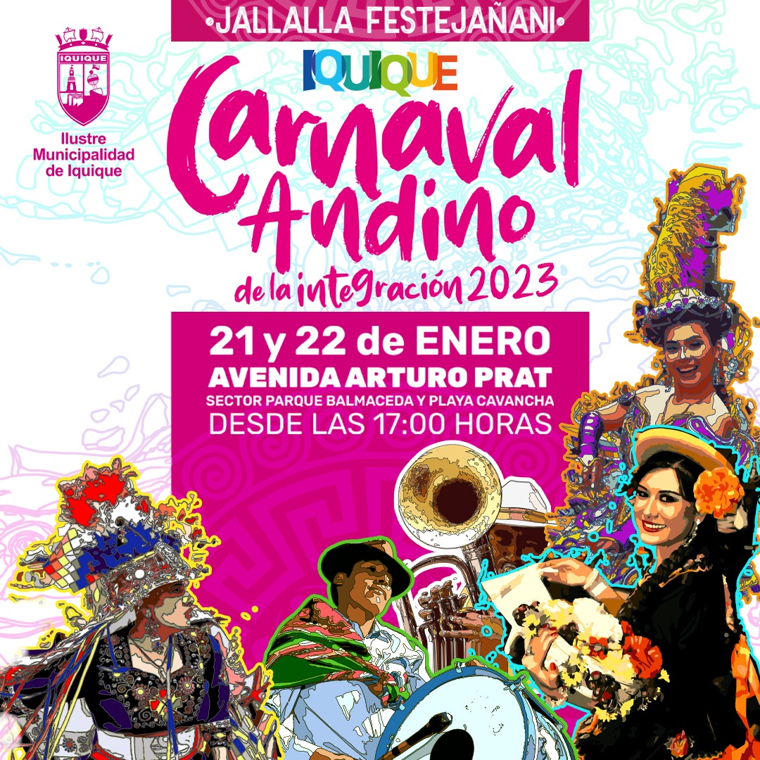 Banner oficial Carnaval Andino de la Integración "Jallalla Festejañani"