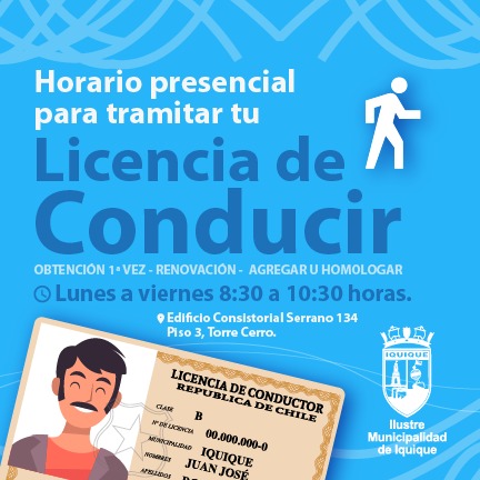 Conozca los horarios de atención presencial para trámites de licencia de conducir